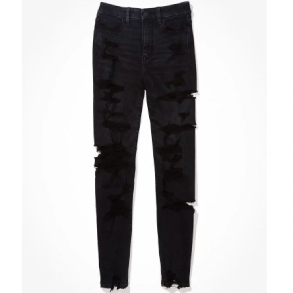 AEO Forever Soft Ripped Super High- Waisted Jegging, Size 2 Regular